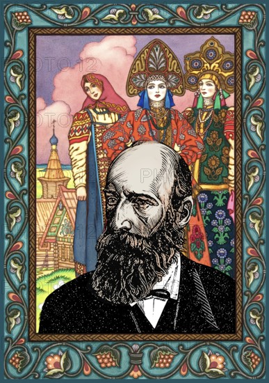 Portrait of Alexander Nikolayevich Afanasyev, 1826 – 1871, Russian Slavist, folklorist, literary