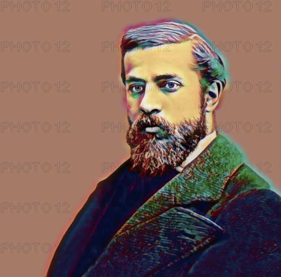 Portrait of Antoni Gaudí i Cornet, 1852 – 1926, Catalan architect and designer from Spain, the