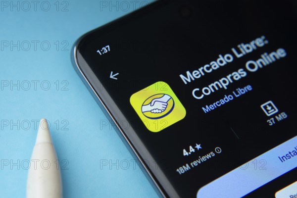 Dhaka, Bangladesh- 27 July 2025: Mercado Libre app from Google Playstore is displayed on a