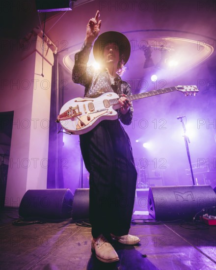 Singer Justin Hawkins from The Darkness live on Dreams On Toast Tour at Metropol Berlin on 10