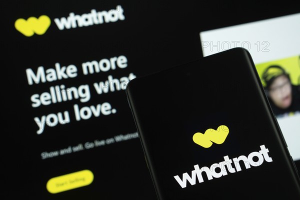 Dhaka, Bangladesh - 18 Sep 2025: The logo of Whatnot is displayed on a smartphone screen, and the