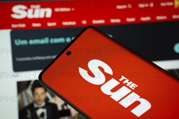 Dhaka, Bangladesh - 18 March 2025: The logo of the sun is displayed on a smartphone screen, and the