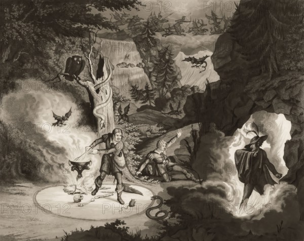 Scene from Act 2, the Romantic opera Der Freischütz by Carl Maria von Weber, 1786 - 1826, German