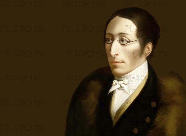 Carl Maria von Weber, 1786 - 1826, German composer, conductor and pianist, digitally edited after a