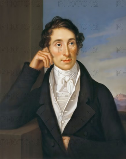Carl Maria von Weber, 1786 - 1826, German composer, conductor and pianist, digitally edited after a