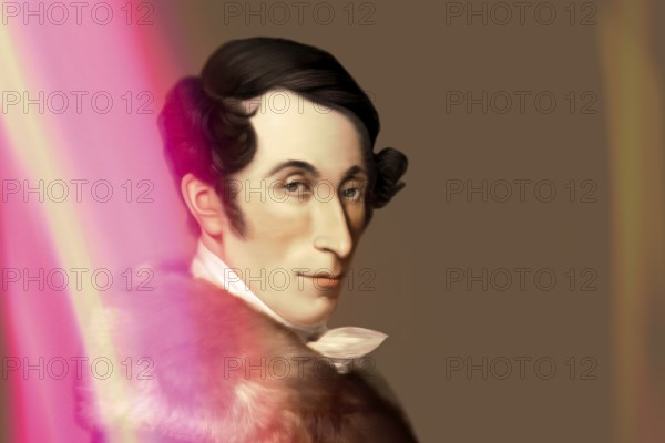 Carl Maria von Weber, 1786 - 1826, German composer, conductor and pianist, digitally edited after a