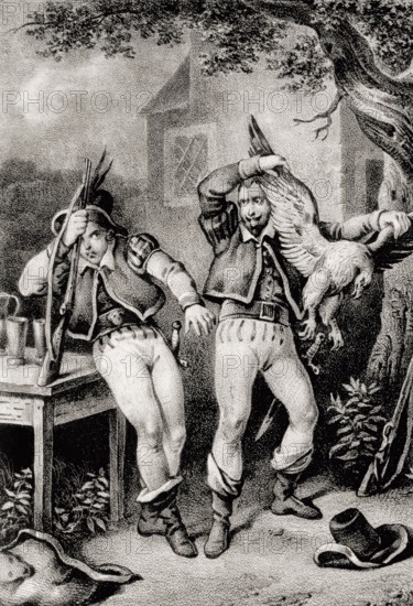 Scene from Act 1, the Romantic opera Der Freischütz by Carl Maria von Weber, 1786 - 1826, German