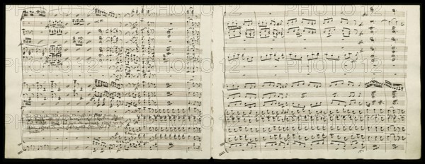 Notesheet from the Romantic opera Der Freischütz by Carl Maria von Weber, 1786 - 1826, German