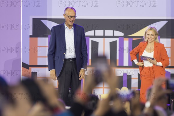 Friedrich Merz (CDU, Chancellor of the Federal Republic of Germany) during a stage talk at the Open