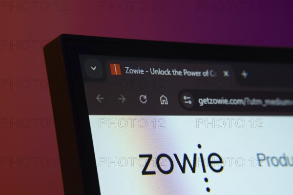 Dhaka, Bangladesh- 02 June 2025: Close-up of a computer screen displaying the Zowie AI web