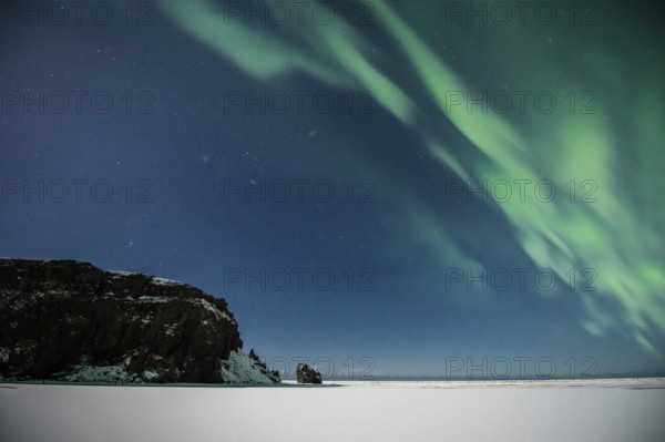 Northern Lights, Close to Vik, Ring Road, Mountains, Frost, Winter, Cold, Snow, Night, Iceland*