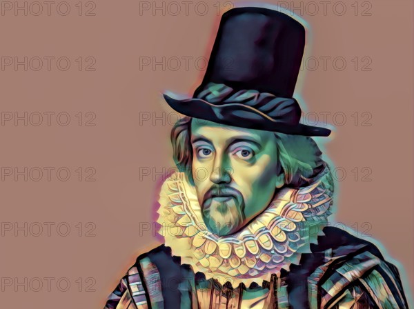 Portrait of Sir Francis Bacon, Baron Baco of Verulam, 1561 - 1626, English lawyer, statesman,
