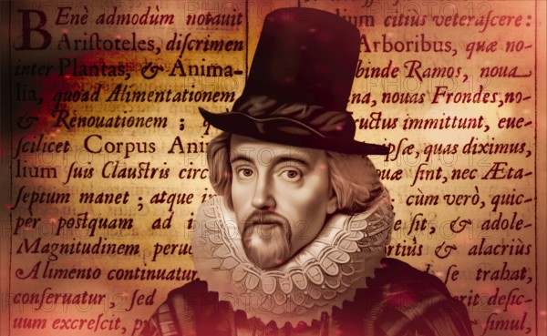 Portrait of Sir Francis Bacon, 1561 - 1626, English lawyer, statesman, essayist, historian,