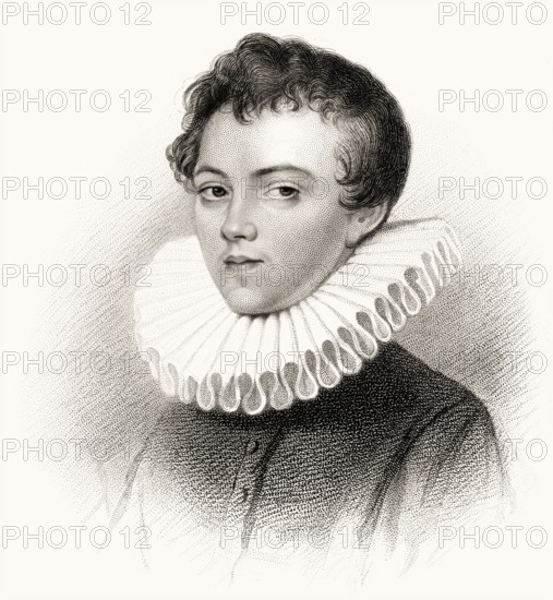 Portrait of Sir Francis Bacon as a child, Baron Baco of Verulam, 1561 - 1626, English lawyer,