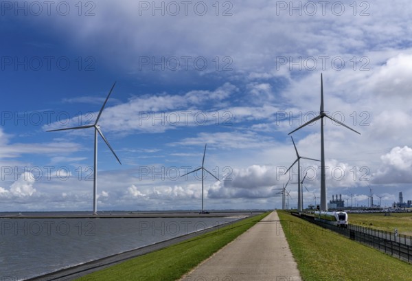 Train connection to the seaport of Eemshaven, in the Ems estuary, the British transport company