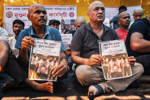 Drivers affiliated with Ola, Uber, and Rapido, under the banner of the Assam State Drivers' Union