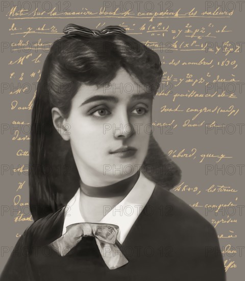 Portrait of Marie-Sophie Germain, 1776 –1831, French mathematician, physicist and philosopher,