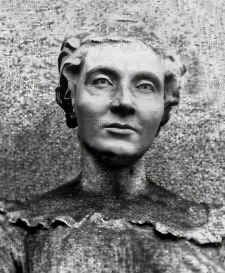 Bust of Marie-Sophie Germain, 1776 –1831, French mathematician, physicist and philosopher,