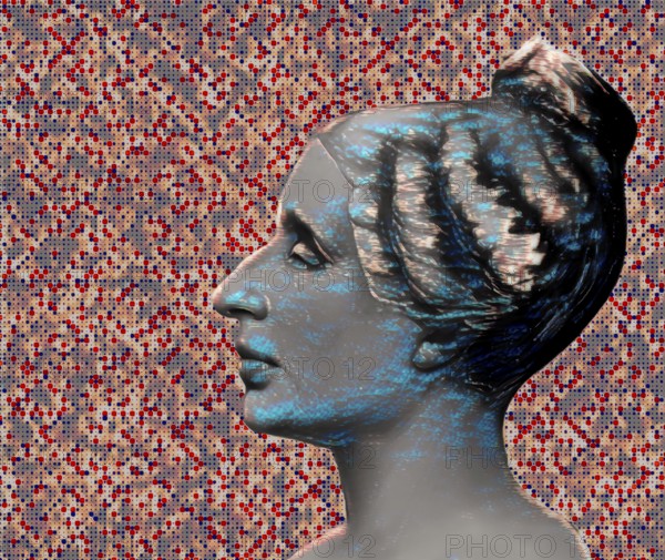 Bust of Marie-Sophie Germain, 1776 –1831, French mathematician, physicist and philosopher,