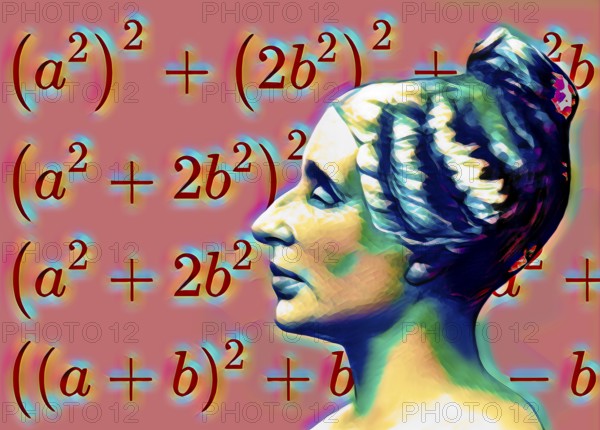 Bust of Marie-Sophie Germain, 1776 –1831, French mathematician, physicist and philosopher,