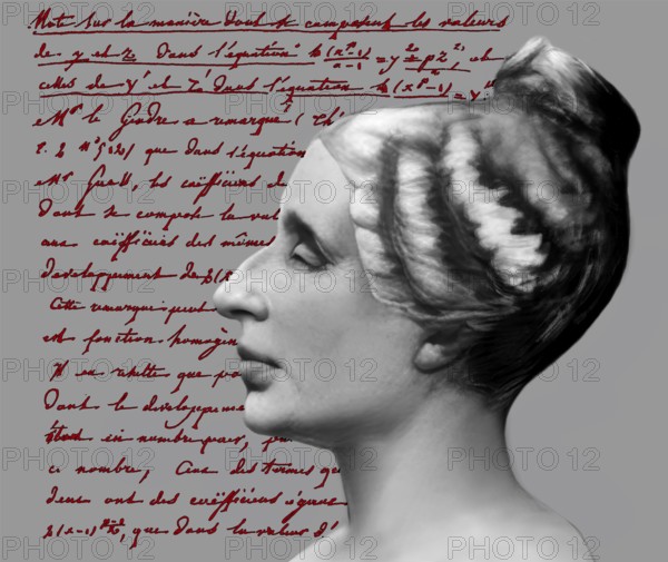 Bust of Marie-Sophie Germain, 1776 –1831, French mathematician, physicist and philosopher,