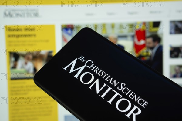 Dhaka, Bangladesh - 18 March 2025: The logo of The Christian Science Monitor is displayed on a