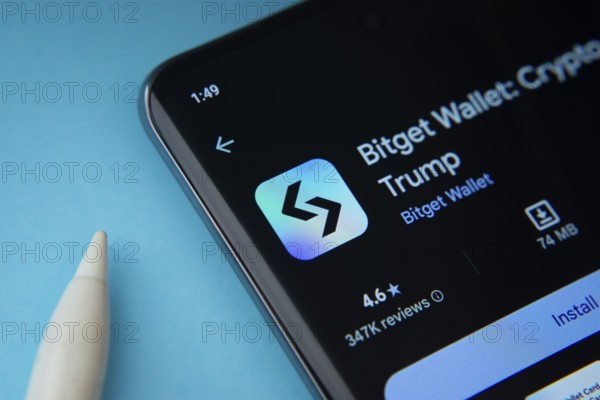 Dhaka, Bangladesh- 27 July 2025: Bitget Wallet app from Google Playstore is displayed on a