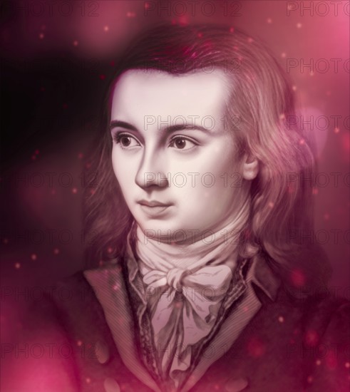 Portrait of Georg Philipp Friedrich Freiherr von Hardenberg, pseudonym and pen name Novalis, 1772 -