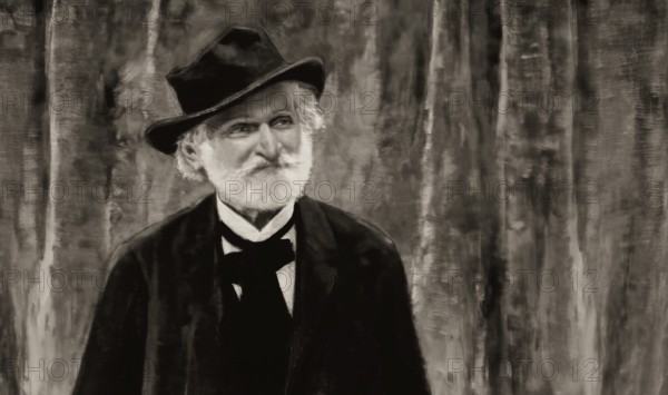 Giuseppe Fortunino Francesco Verdi, 1813 – 1901, Italian composer, digitally edited after a