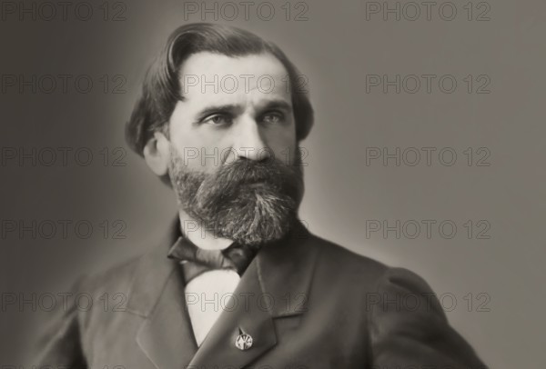 Giuseppe Fortunino Francesco Verdi, 1813 – 1901, Italian composer, digitally edited after a