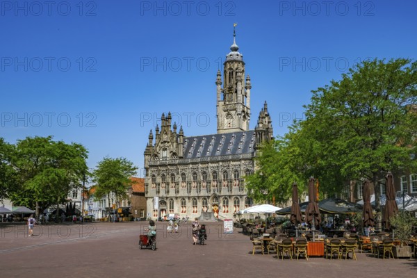 Middelburg, Zeeland, Netherlands - Stadhuis Middelburg. The town hall on the market square in the