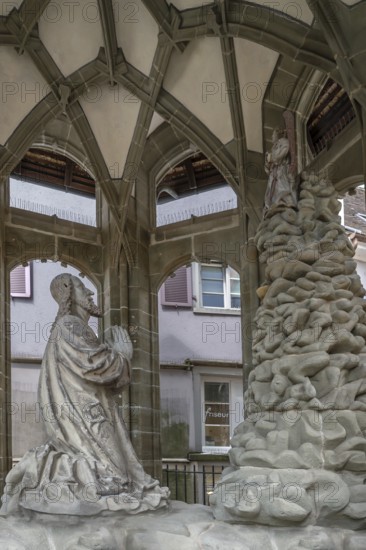 Jesus on the Mount of Olives around 1500, last restoration 2015 at St Nicholas Minster, Überlingen,