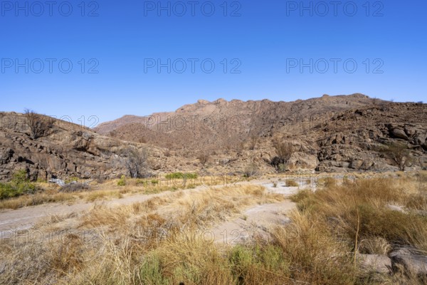 Tsisab Gorge, White Lady Trail, desert landscape, Brandberg, Erongo, Damaraland, Namibia
