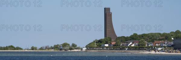 Naval memorial, beach, Laboe, Baltic seaside resort, fjord, Baltic Sea, North Frisia,