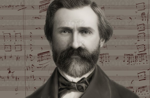 Giuseppe Verdi, 1813 – 1901, Italian opera composer, autograph notesheet from Don Carlos, digitally