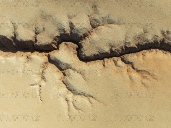 Canyon in the Tsondab Valley in the Namib Desert. Aerial view. Drone shot. Namibia