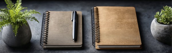 Minimalistic flat lay of office workflow productivity tools that improve efficiency and saving time