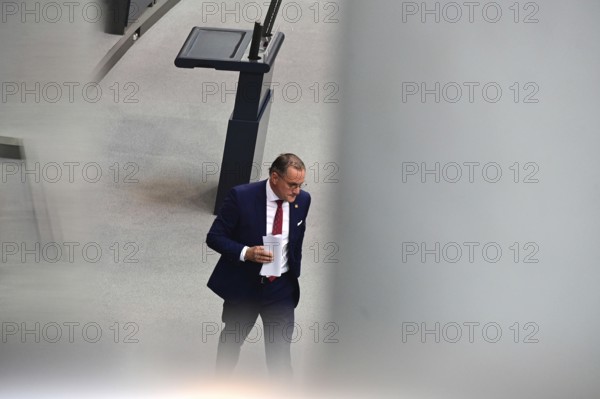 Tino Chrupalla (AfD) after his speech in the Bundestag in response to the government statement by