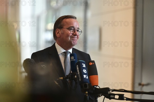 Defence Minister Boris Pistorius (SPD) informs media representatives about the increase in the
