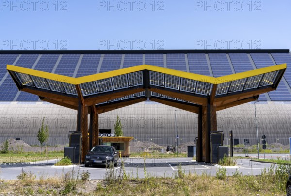 Electric charging station on the site of the former Lohberg colliery in Dinslaken, operated by
