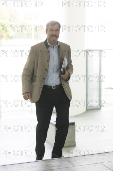 Markus Söder (CSU Chairman and Minister-President of Bavaria) on his way to consult Federal