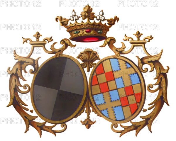 Coat of arms of Marie de Rabutin-Chantal, marquise de Sévigné, also known as Madame de Sévigné or
