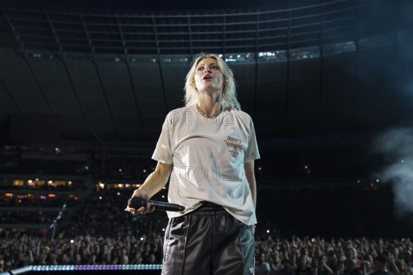Emily Armstrong, lead singer of Linkin Park live on From Zero World Tour 2025 at the Olympiastadion