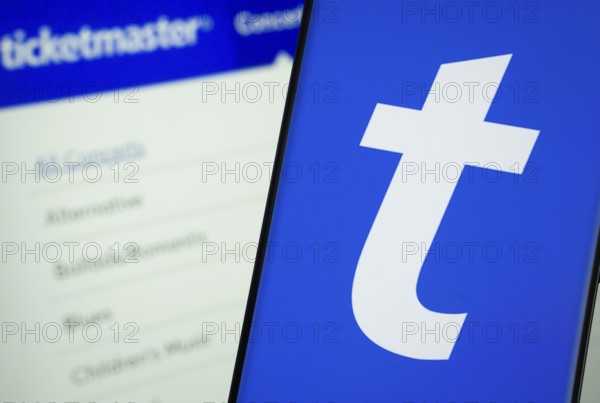Dhaka, Bangladesh - 18 March 2025: The logo of the Ticketmaster is displayed on a smartphone