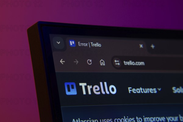 Dhaka, Bangladesh- 02 June 2025: Close-up of a computer screen displaying the Trello web interface