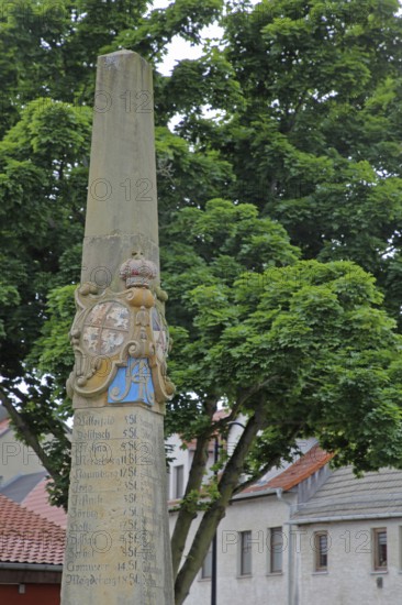 Historic Electoral Saxon Postal Column, Electoral Saxon, Electoral Saxony, Postal Distance Column,