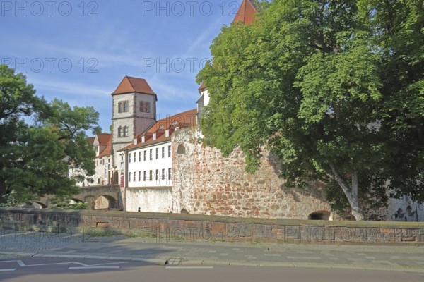 Moritzburg castle built in 1484 and art museum, Halle an der Saale, Saxony-Anhalt, Germany