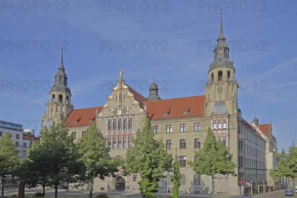 Historic building of the district court built in 1905, historicism, Halle an der Saale,