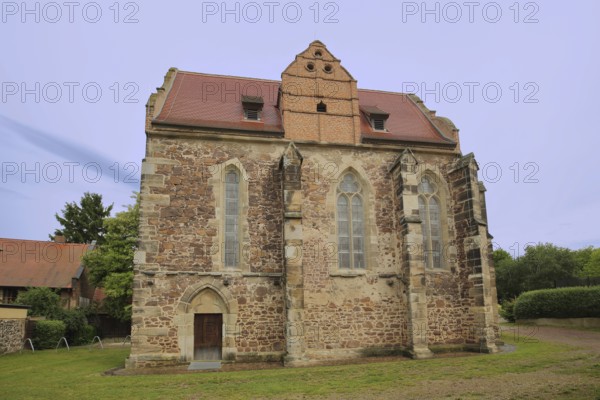 Gothic Templar chapel built around 1270, Mücheln, Wettin, Wettin-Löbejün, Lower Saale Valley,