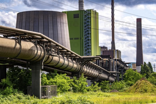 Pipelines for various gases, blast furnace gas, Thyssenkrupp Steel steelworks in